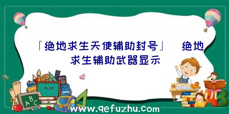 「绝地求生天使辅助封号」|绝地求生辅助武器显示